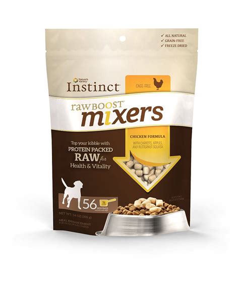 We've gathered the best freeze dried dog food of the market into a list to help you with your research, so let's have a look at some alternatives today Nature's Variety Instinct Raw Boost Mixers Grain-Free ...