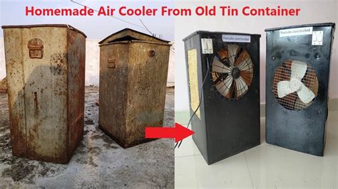 Homemade Air Cooler From Old Tin Container How To Make Air Cooler