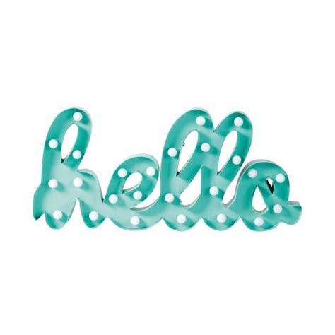 Check spelling or type a new query. Green Metal "Hello" Light-Up Word Wall Art Tropicool | Maisons du Monde