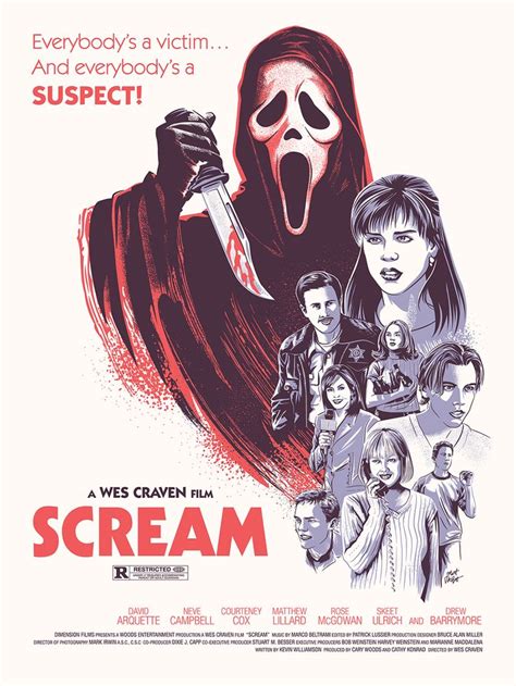 scream poster by matt talbot for gallery 1988 classic horror movies posters classic horror