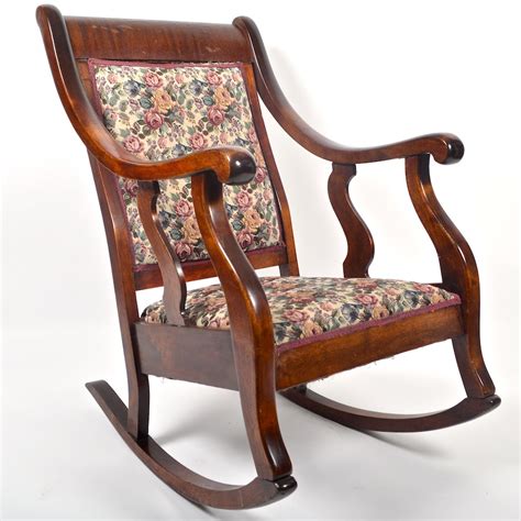 Antique American Empire Style Rocking Chair Ebth