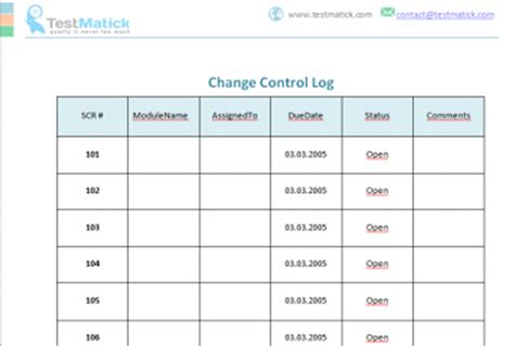 Quality Control Log Sheet Template