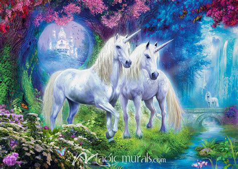 Forest Unicorns Wallpaper Wall Mural By Magic Murals