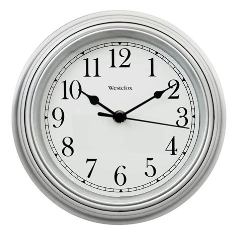 Westclox 9 Inch Silver Round Simplicity Wall Clock