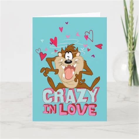 Taz Crazy In Love Holiday Card Zazzle Weddinginvitations Birthdayinvitations