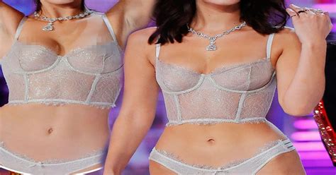 Bella Hadid Suffers Nip Slip In Sexy Lingerie On Victorias Secret Fashion Show Runway As