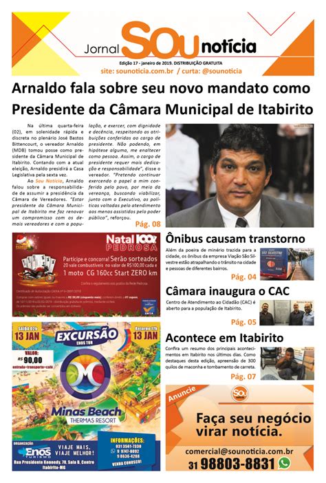17ª Edição Do Jornal Sou Notícia Já Está Nas Ruas Sou Notícia Sn