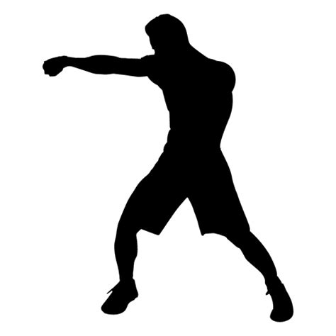 Boxing Player Punch Silhouette Transparent Png And Svg Vector File
