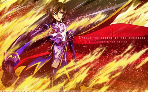 Online Crop Spread The Flames Of The Rebellion Illustration Code Geass Lamperouge Lelouch