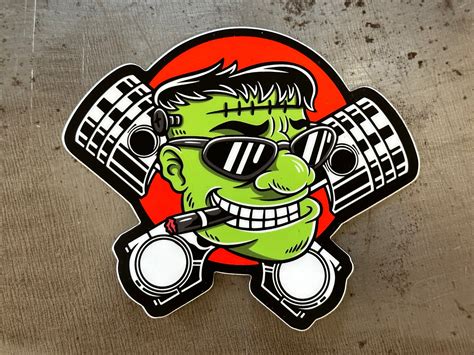 Crossed Pistons Decal – The Horsepower Monster