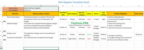The best way to get started with risk management in your business. Risk Register Template Excel Free Download - Free Project ...