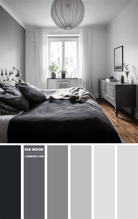 Black And Shades Of Grey Bedroom Color Scheme Grey Bedroom Colors