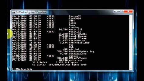 Windows 7 How To Command Prompt List Directory Contents And List Based