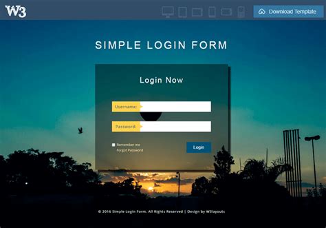 Best Free Html Login Form Templates For Web Applications