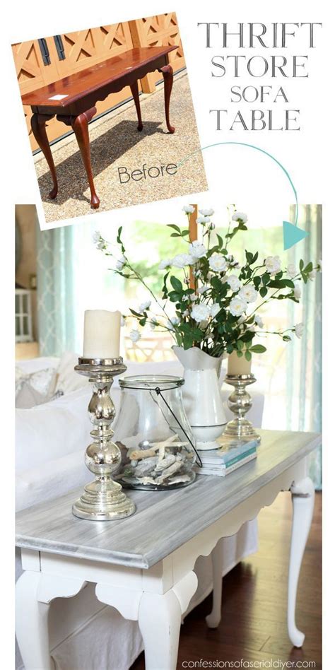 5 out of 5 stars. White Washed Sofa Table | Decor, Furniture makeover ...