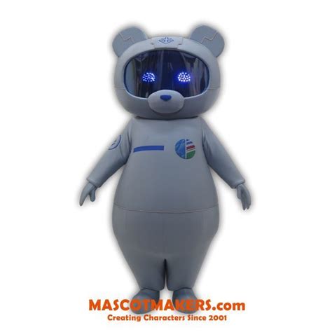 Bear Robot Mascot With Led Eyes Mascot Robot Cute Robot