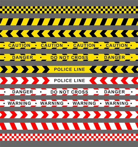 Premium Vector Police Line Signs Collection Warning Sign Vector Design