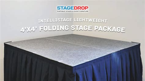 Stagedrop 4x4 Lightweight Folding Portable Stage Package Youtube