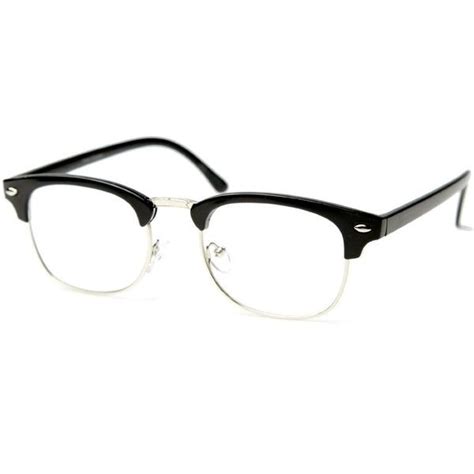 Vintage Inspired Classic Half Frame Wayfarers Clear Lens Glasses Glasses Shop Wayfarer
