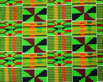 Kente African Print Fabric By The Yard Cotton Kente Ankara Etsy