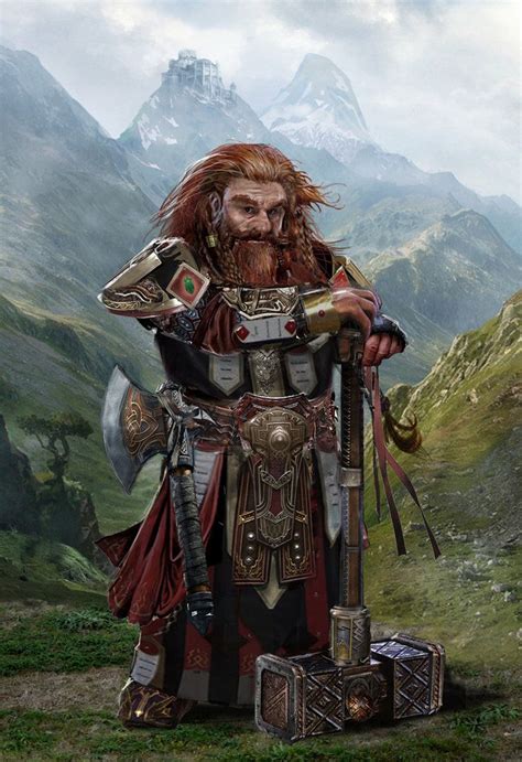 World Of Warcraft Fantasy Dwarf Dwarf Fighter Fantasy Character Design
