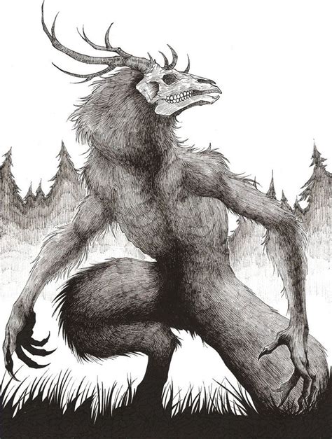 Wendigo By Hbheavenlyboy Creature Drawings Mythical Creatures Art
