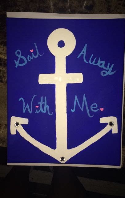 Anchor Hand Painted Canvas I Bought A Two Pack Of 5x7 Canvas From