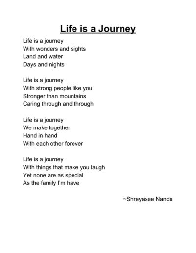 Life Is A Journey A Poem