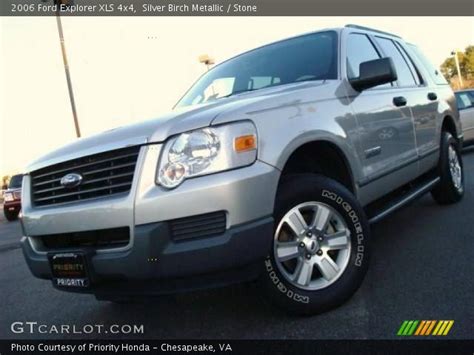 Silver Birch Metallic 2006 Ford Explorer Xls 4x4 Stone Interior