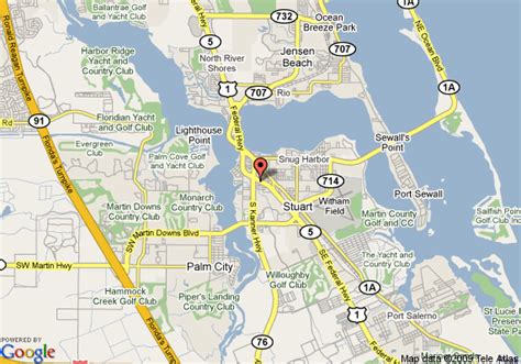 Map Of Best Western Downtown Stuart Stuart Map Of Florida Best
