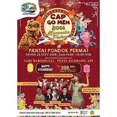 Pantai Pondok Permai Cap Go Meh 2018 Mooncake Festival Event Medan