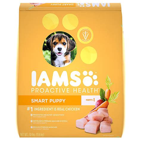 Always wrap/seal unfinished tins or pouches, store in the fridge, and use up within 24 hours. Iams® ProActive Health Smart Puppy Food | dog Dry Food ...