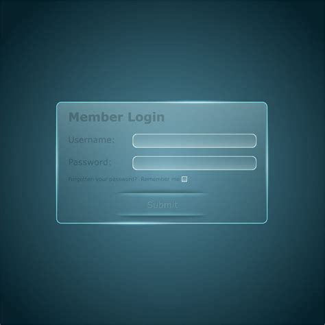 Member Login Interface Transparent Vector Eps Uidownload