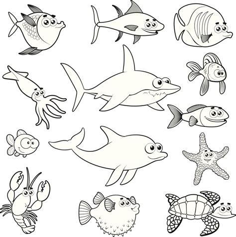 Dibujos de peces para colorear