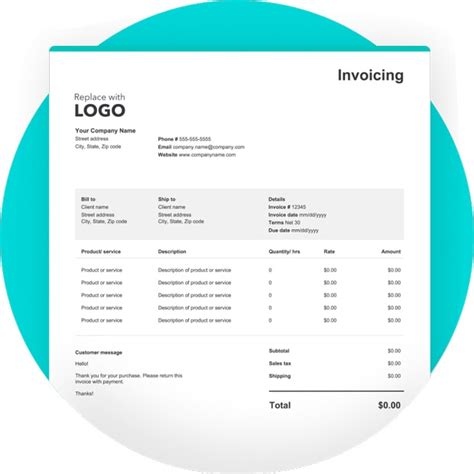 Free Invoice Templates Available To Download Quickbooks