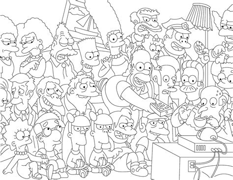 The Simpsons Kleurplaten The Simpsons Png Kleurplaten Voor Etsy Nederland