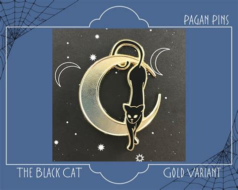 The Black Cat Enamel Pin Etsy Cat Enamel Pin Black Cat Enamel Pins
