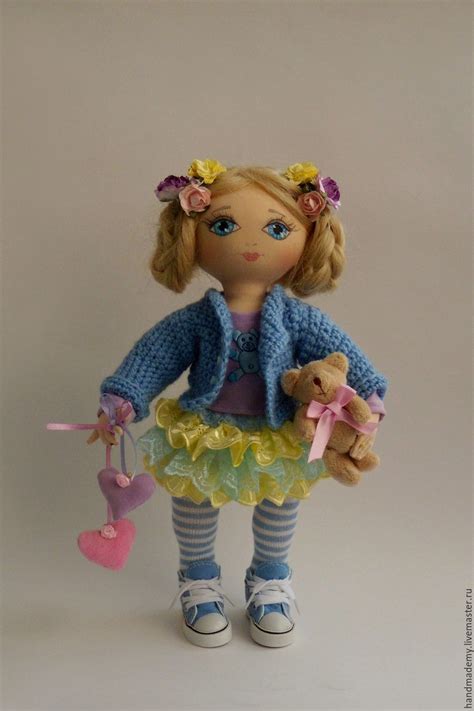 текстильная кукла 32 см ручная работа заказать на Ярмарке Мастеров