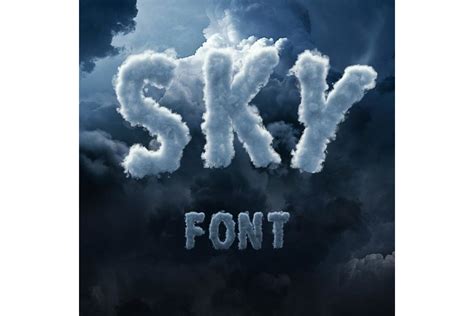 3d Sky Cloud Font Gk Mockups Store