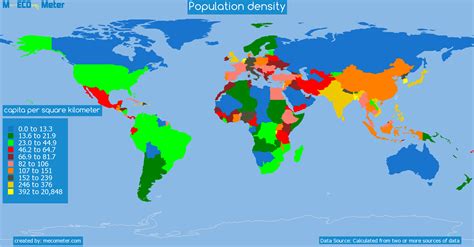 Population density - by country