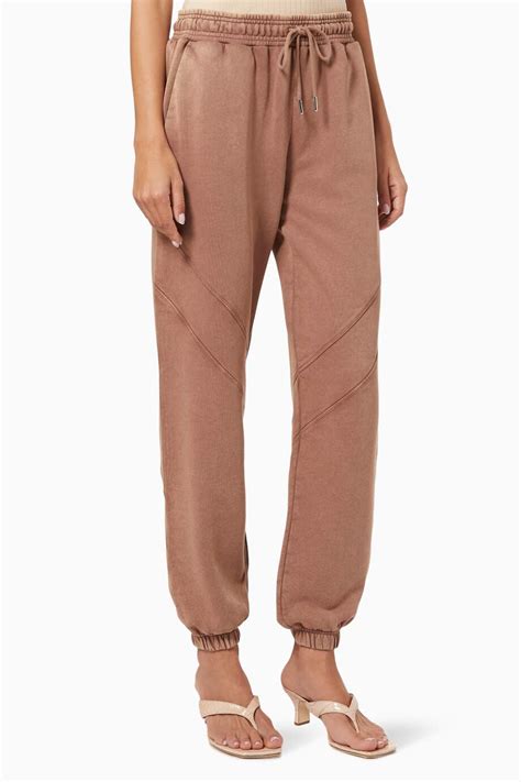 Shop Ninety Percent Brown Loopback Sweatpants In Organic Cotton For