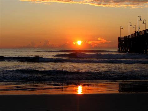 Last 2 weeks of weather. Sunrise At Daytona Beach Pier 001 Photograph by Chris Mercer