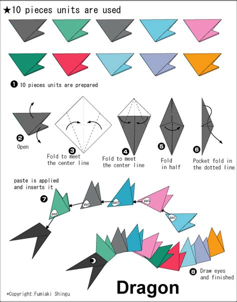 Origami A Dragon Instructions Easy Origami Instructions For Kids