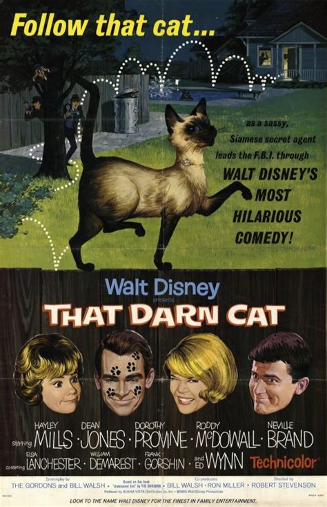 Disney's filmography is grand and encompassing. The Disney Films: That Darn Cat - 1965