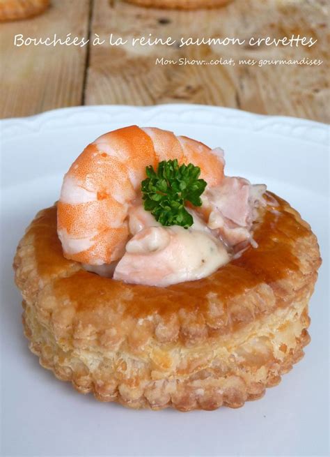 Bouchées à la reine saumon crevettes et champignons Plats deviande