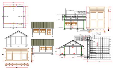 Roof Plan Elevation And Door Framing Detail Dwg File Elevation Plan