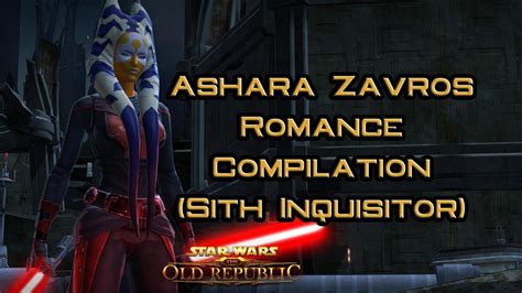 SWTOR Ashara Zavros Romance Compilation Sith Inquisitor YouTube