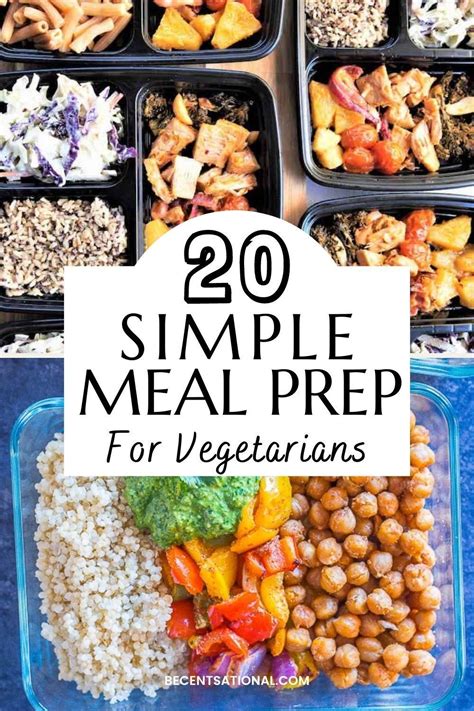 20 Healthy Vegetarian Meal Prep Ideas For Busy Weeks Vegetarian Meal