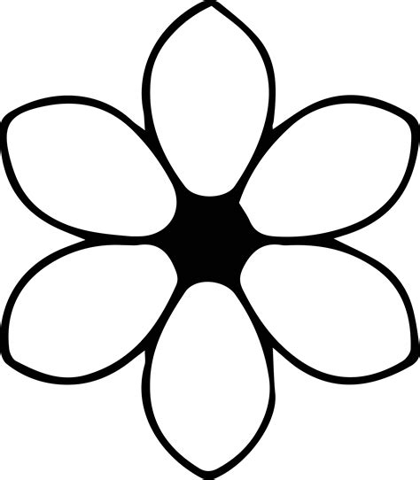 Simple Flower Drawing Shape Coloring Pages Flower Coloring Pages Images