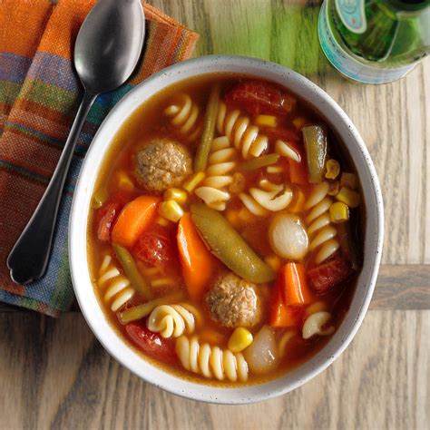 Veggie Meatball Soup Recipe Taste Of Home
